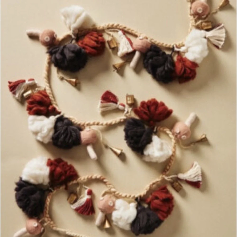 Anthropologie Cozy Pom Pom Garland